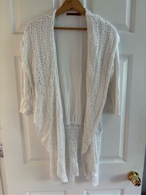 Belldini Crochet Belted Cardigan